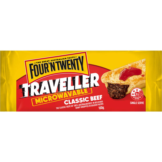 20x Four 'N Twenty Traveller Microwavable Classic Beef 160g